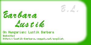 barbara lustik business card
